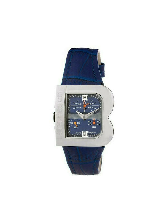 Laura Biagiotti Watch Chronograph with Blue Leather Strap LB0002L-10