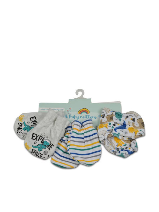 Set Kids Gloves MIttens for Newborn Blue 3pcs