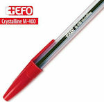 +Efo Crystalline M-400 Stift Kugelschreiber nullmm mit Rot Tinte