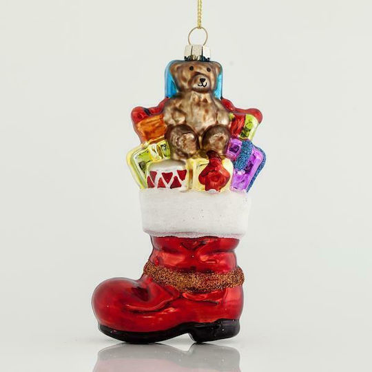 Glass Multicolored Boot Ornament 6x12.5cm Glass Multicolored Boot Ornament 6x12.5cm