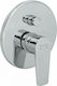 Viospiral Optima Built-In Mixer for Shower with 2 Exits Chrome