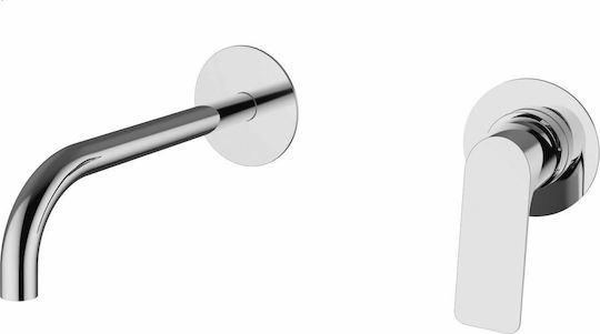 Teorema Lifestyle Built-in Mixer & Spout Set for for Bathroom Sink 1 Exit Chrome