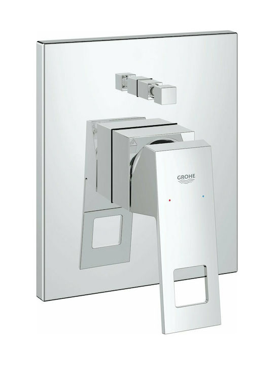 Grohe Eurocube Μίκτης Μπαταρίας Εντοιχισμού Μπανιέρας 2 Εξόδων Chrome