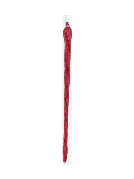 Hängender Stalaktit Ornament Glas Burgundisch 29x44cm Set 4Stück