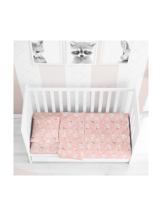 Dimcol Baby Duvet Cover Smile 82 Coral 120x160cm