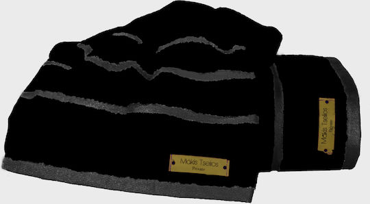 Makis Tselios Home Σετ Πετσέτες Μπάνιου 2τμχ Prive Black Βάρους 600gr/m²