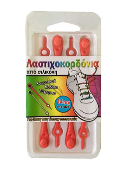 9250 Shoelaces Silicone Red 14pcs