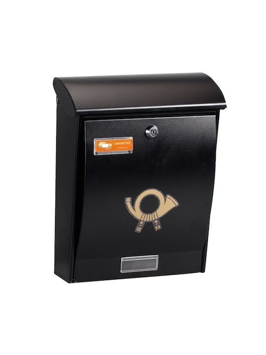 Viometal LTD Λιμόζ 309 Outdoor Mailbox Metallic in Black Color 24x7x32cm