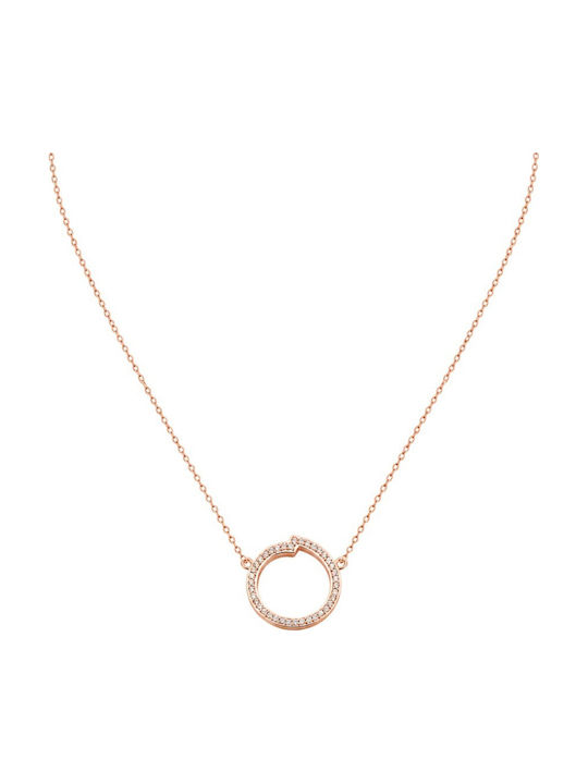 Obaku Enso Necklace Made of Pink Gold Plated Silver Obaku Enso Necklace Made of Pink Gold Plated Silver