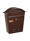 Viometal LTD Βιέννη 5001 Outdoor Mailbox Inox in Brown Color 35.5x10x37cm