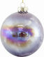 Hanging Ball Ornament Ornament Glass Purple 8cm Set 4pcs