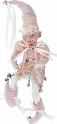 Iliadis Christmas Fabric Elf Figure Pink 40cm