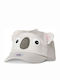Affenzahn Kids' Hat Jockey Fabric Koala Grey