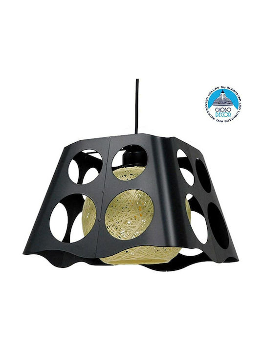 GloboStar Carter Pendant Lamp E27 Black