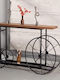 Bike Konsolentisch Holzschwarz / Walnuss M148xB28xH85cm