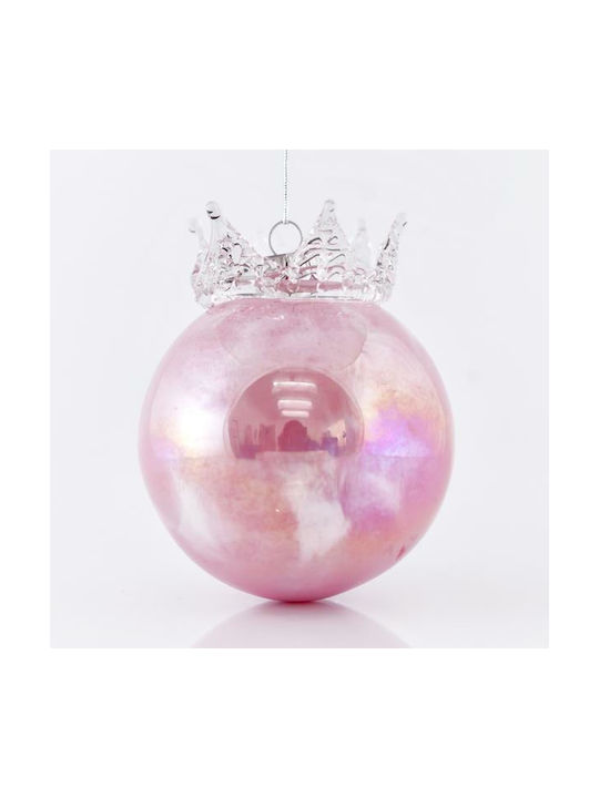 Eurolamp Christmas Glass Ball Ornament Pink 8x8cm 2pcs