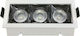 V-TAC Rectangle Metallic Recessed Spot with Integrated LED and Cool White Light Black 13x5.4cm. 1pcs