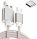 Chengxin Braided USB 2.0 Cable USB-C male - USB-A Ασημί 1.64m
