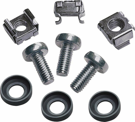 Intellinet Set 50xM6 Cage Nuts - 50xM6 Screws - 50xplastic Washers