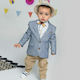 Bonito Baby Boys Baptism Suit with Blazer 19112 6pcs Blue