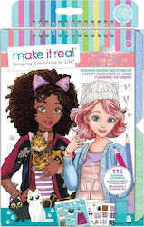 Make It Real Ζωγραφική Fashion Design Sketchbook Pretty Kitty