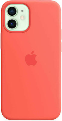 Apple Silicone Case with MagSafe Back Cover Pink Citrus (iPhone 12 mini)