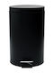 Estia Metallic Toilet Bin 12lt Black Matt