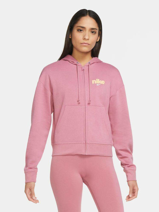 Nike Sportswear Damen Sweatshirtjacke Kapuzen Rosa