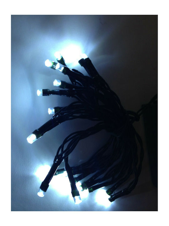 Christmas LED Light Cold White 4.4m Battery TnS