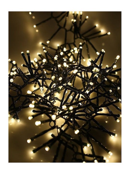 300 Weihnachtslichter LED 24für eine E-Commerce-Website in der Kategorie 'Weihnachtsbeleuchtung'. Warmes Weiß Elektrisch vom Typ Zeichenfolge mit Grünes Kabel und Programmen Evivak
