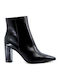 Paola Ferri 7134 Women's Leather High Heel Ankle Boots Black