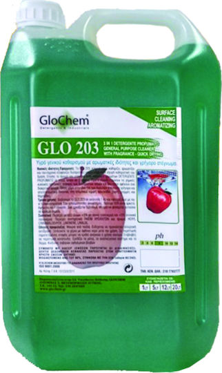 Glochem GLO 203 Μήλο Επαγγελματικό Καθαριστικό Υγρό Γενικής Χρήσης 5lt
