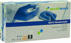 Meditrast Nitril-Handschuhe Handschuhe Nitril Puderfrei in Blau Farbe 100Stück