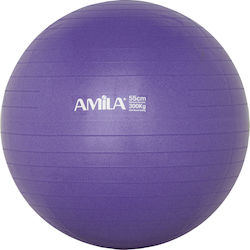 Amila Μπάλα Pilates 55cm, 1kg σε Μωβ Χρώμα