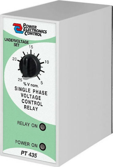Power Electronics Μονοφασικός Επιτηρητής Τάσης Ράγας IP41 PT435-8