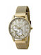 Guardo Watch Chronograph Battery with Gold Metal Bracelet 117184