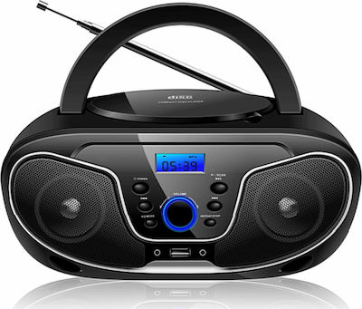 Telemax Portable Radio-CD Player VT-832 Equipped with Bluetooth / CD / MP3 / USB / Radio Black