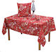 Viopros Christmas Tablecloth Square Fabric Red L85xW85cm.