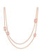 Rebecca Rebecca Pink Gold Plated Steel Necklace