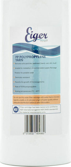 Eiger Countertop and Under Sink Water Filter Replacement made of Polypropylene 10" Big-Blue 5 μm