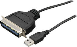 Powertech Καλώδιο USB 2.0 σε Parallel 36-pin male 1.5m