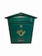 F.F. Group Γραμματοκιβώτιο Εξωτερικού Χώρου Μεταλλικό σε Πράσινο Χρώμα 37x13.6x36cm