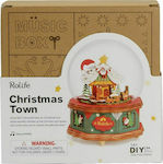 Robotime Παιχνίδι Κατασκευών Ξύλινo Christmas Town Music Box Kit για Παιδιά 14+ Ετών