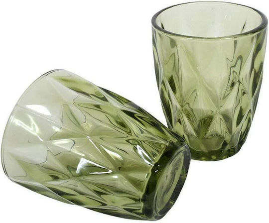 Fylliana Set de pahare Whiskey din Sticlă în Culoarea Verde 6buc