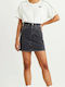 Levi's Decon Iconic Denim High Waist Mini Skirt in Gray color