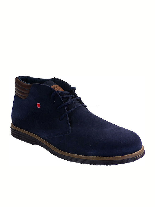 Leder Marineblau Herrenstiefel Anatomisch