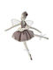 Christmas Fabric Ballerina Ornament Brown 25x30cm