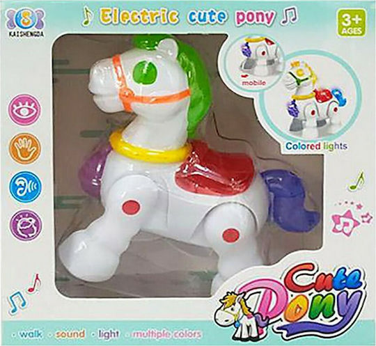 ToyMarkt Animal Battery Horse with Music and Light for 36++ Months