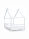 House Παιδικό Κρεβάτι Montessori Μονό Λευκό για Στρώμα 90x200cm