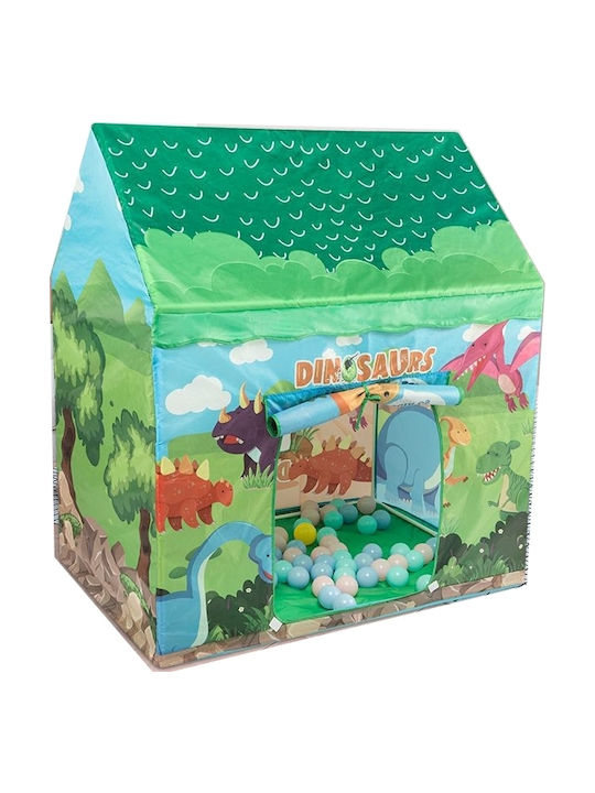 Kids House Play Tent My Dinosaurs World Green